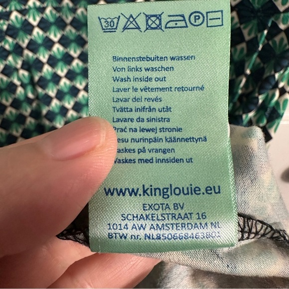 NEW with tags. King Louie large "Mona" dress in Mazapan Black, geometric pattern - Picture 8 of 10